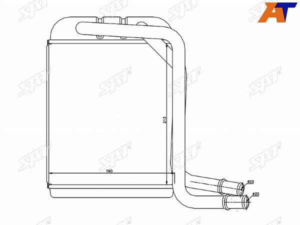 Радиатор отопителя салона VOLKSWAGEN MULTIVAN 03-VOLKSWAGEN TRANSPORTER T5 03-