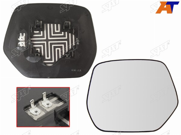 Полотно зеркала HONDA CRV 07-12 LH сферическое с обогревом
