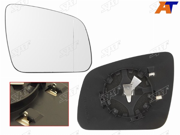 Полотно зеркала MERCEDES W204 06-11 RH асферическое с обогревом
