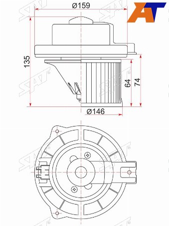 Мотор отопителя салона MITSUBISHI PAJEROMONTERO SPORT 96-08CHALLENGER K9 96-01(LHD)