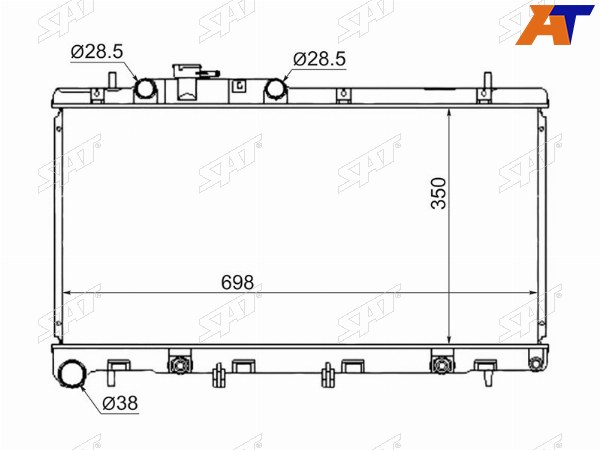 Радиатор Subaru Legacy 98-03  Outback 98-03  Legacy B4 98-03