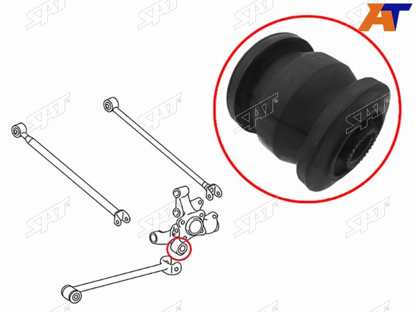 Сайлентблок задней цапфы TOYOTA AVENSIS AT22AZT220CDT220CT220ST220ZZT22 1997-2003
