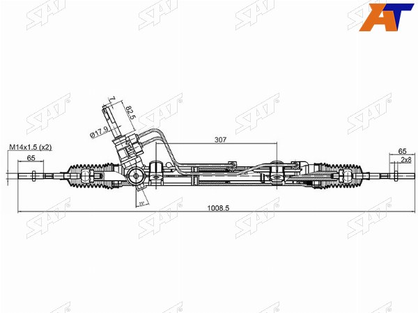 Рейка рулевая LOGANSANDERO 05-ALMERA G15 11-LARGUS LHD (с ГУР)