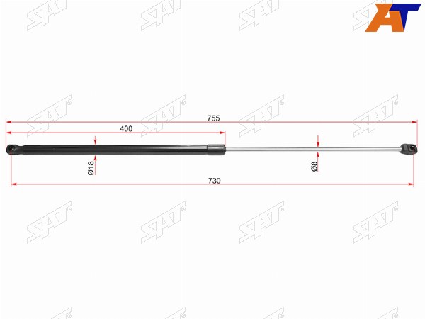 Амортизатор капота VOLKSWAGEN PASSAT B8 14-
