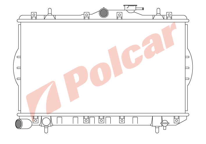 400508-2 ACCENT 94- PONY94-EXCEL94- РАДИАТОР 600Х335 1,31,5