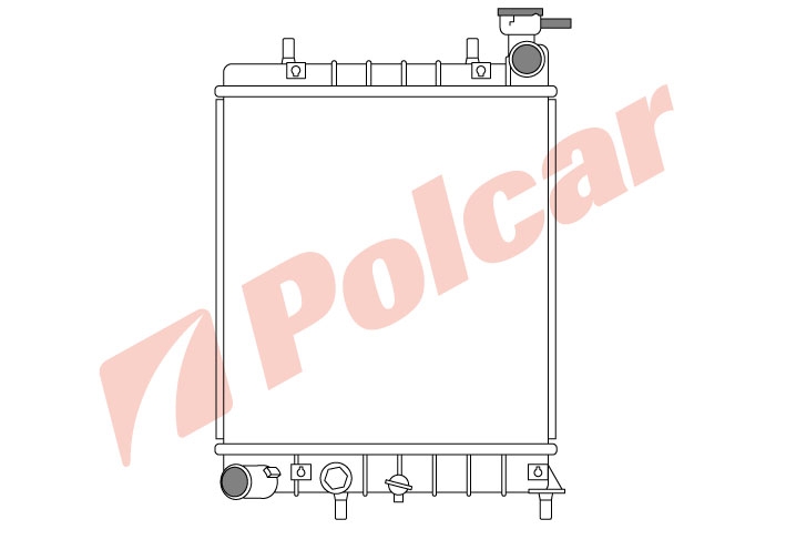 400608-1 ACCENT 0699-  РАДИАТОР 316X335 1.3;1.5;1.6 М +-С ТАГАЗ  HY2903
