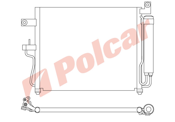 4007K8C1 ACCENT(SEDAHB)00- РАДИАТОР КОНДИЦИОНЕРА   HY5081