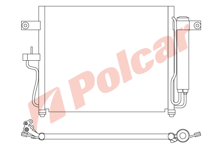 4007K8C2 ACCENT(SEDAHB)00- РАДИАТОР КОНДИЦИОНЕРА 610X355X18