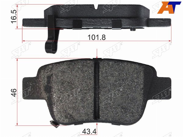 Колодки тормозные зад TOYOTA AVENSIS 03-ALPHARD NH2 08-