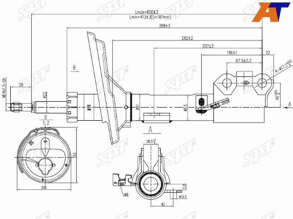 Стойка передняя TOYOTA HARRIERKLUGERHIGHLANDERLEXUS RX330350400 03-09 LH
