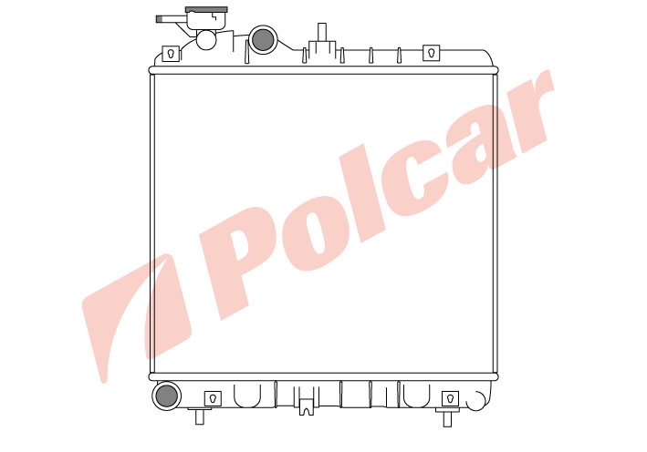 404008 РАДИАТОР 355 x 412 x 22 mm 1.0 i 12V