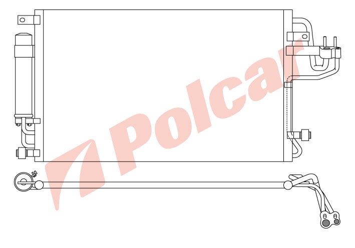 4047K8C1 TUCSONSPORTAGE 04- РАДИАТОР КОНДИЦИОНЕРА   HY5156