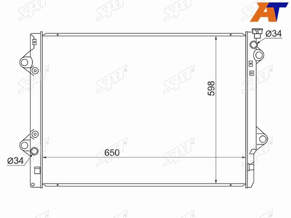 Радиатор Toyota Land Cruiser Prado (J120,J150) 02-20  4Runner 02-09  FJ Cruiser 05-18  Hilux Surf
