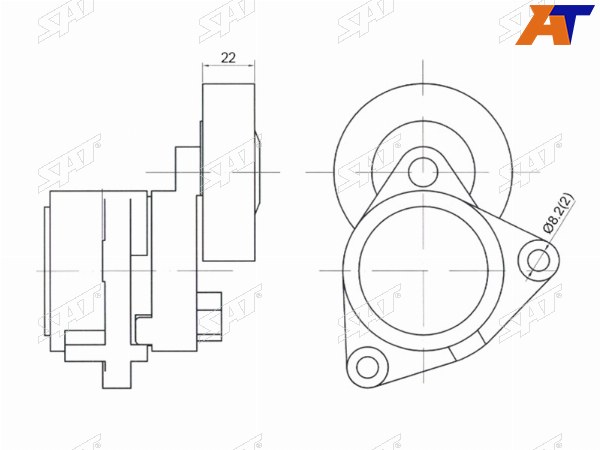 Натяжитель приводного ремня HYUNDAI TERRACAN 2.9D 01-07KIA BONGO III 06-