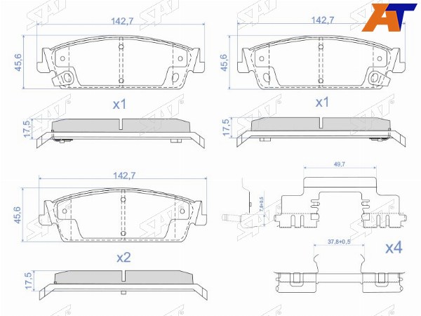 Колодки тормозные зад CADILLAC ESCALADE 06-CHEVROLET TAHOE 06-