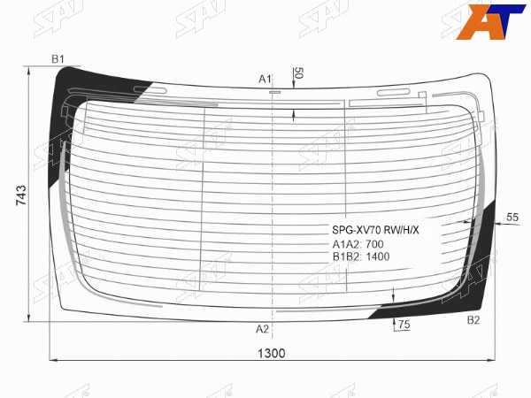 Стекло заднее (Цвет зеленый Обогрев) Toyota Camry (XV70) 17-  Camry UAEUSA 17-