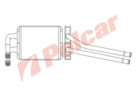4106N81X РАДИАТОР ПЕЧКИ  183 x 150 x 22 mm