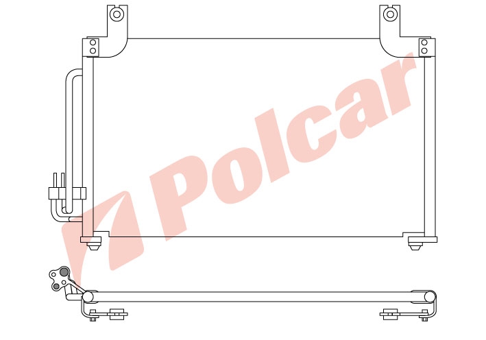 4115K8C1 RIO 00-05  РАДИАТОР КОНДИЦИОНЕРА 635 x 340 x 17 mm