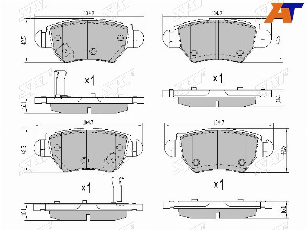 Колодки тормозные зад OPEL ASTRA G 98-05ZAFIRA A 99-05