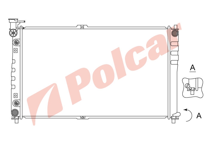 4140083X CARNIVAL 98- РАДИАТОР 702Х420Х28 2,5i AC+-