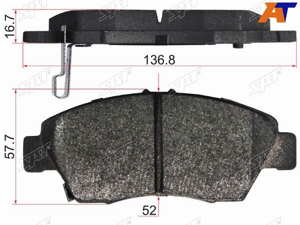 Колодки тормозные перед HONDA CIVIC EUES 01-06 EK134 EJ9 95-01 FIT GD 02-08