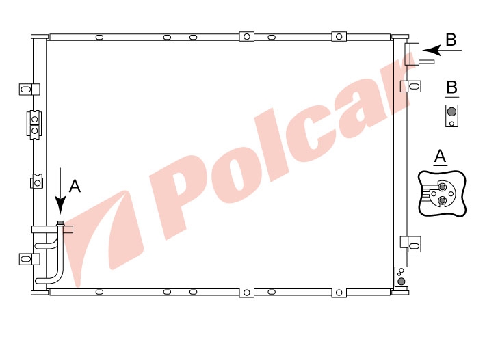 4175K8C1 SORENTO 02- РАДИАТОР КОНДИЦИОНЕРА 635X440