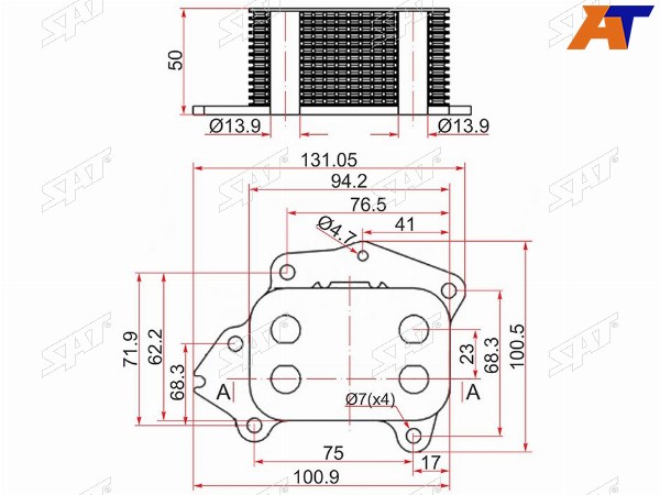 Радиатор масляный CITROEN BERLINGO 96-C-ELYSEE 12-FORD C-MAX 10-FIESTA 08-FOCUS 04-11FOCUS 11-