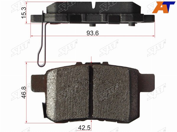Колодки тормозные зад HONDA ACCORD CU 08-13