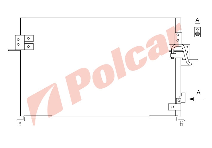 4321K8C1 РАДИАТОР КОНДИЦИОНЕРА 670 x 411 x 16 mm