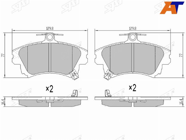 Колодки тормозные перед MITSUBISHI COLT 05-12VOLVO S40V40 95-04MERCEDES SMART 05-06