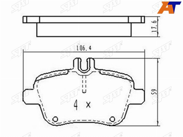 Колодки тормозные зад MERCEDES CLA 13-19GLA 13-