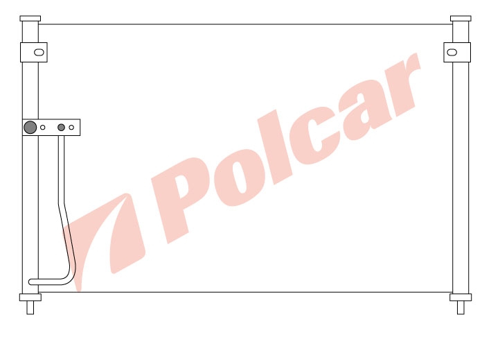 4517K8C2 626 97-   РАДИАТОР КОНДИЦИОНЕРА 590Х355