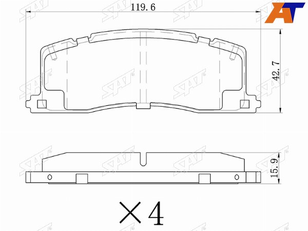 Колодки тормозные зад TOYOTA ESTIMALUCIDAPREVIA TCR12 90-99