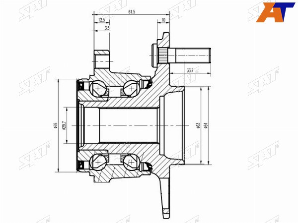 Ступичный узел задн. HONDA CR-V RE 4WD