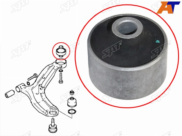 Сайлентблок переднего рычага задний (ТАГАЗ) HYUNDAI ACCENT 99-12 LH=RH