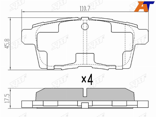 Колодки тормозные зад MAZDA CX79 06-13 MPV 06-