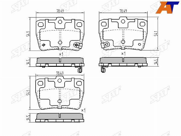 Колодки тормозные зад TOYOTA RAV4 00-05