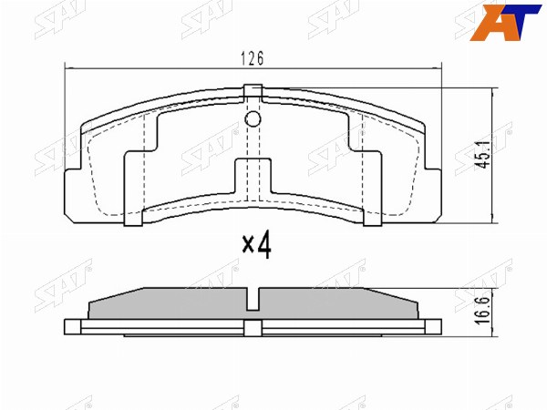Колодки тормозные перед CHEVROLET NIVA 02-LADA NIVA 21202121212321292131