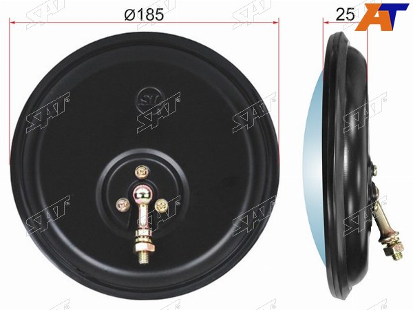 Зеркало нижнего вида HYUNDAIDAEWOO круглое, крепление болт (d185mm)