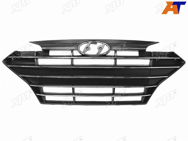 Решетка радиатора HYUNDAI ELANTRA 18-20 все полосы Хромбез отв. под сонары