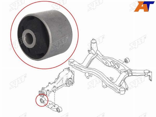 Сайлентблок подушки дифферинциала SUBARU FORESTER 01-12IMPREZA 00-14LEGACY 03-09TRIBECA 04-14