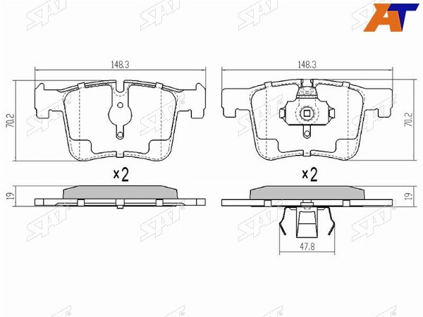 Колодки тормозные перед BMW 1 F20F21 11- 2 F22 13- 3 F30313480 11- 4 F3233368283 13- X3 F