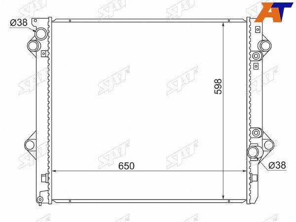 Радиатор Toyota Land Cruiser Prado (J120) 02-09  4Runner 02-09  Hilux Surf 02-09