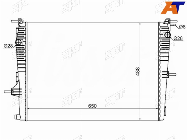 Радиатор Renault Fluence 09-17  Grand Scenic 09-16  Megane 08-16  Scenic 09-15