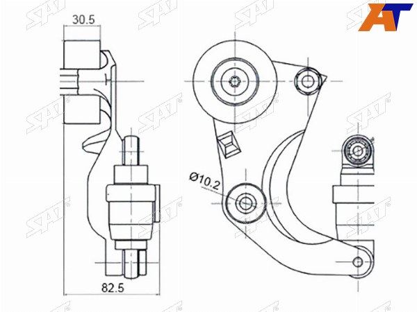 Натяжитель приводного ремня HONDA ACCORD VIII 2,0 08-CIVIC(FDK) 1,8 06-CR-V III-IV 2,0 07-