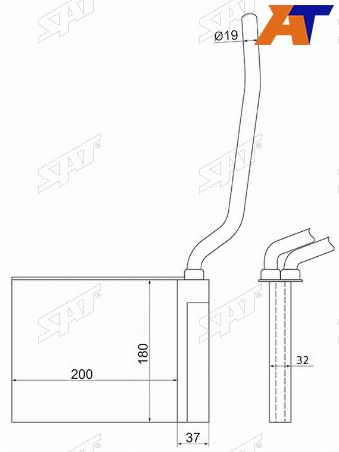Радиатор отопителя салона FORD FOCUSC-MAX 04-MAZDA 3 03-MAZDA 5 05-VOLVO C 30 06-C70 05-S40