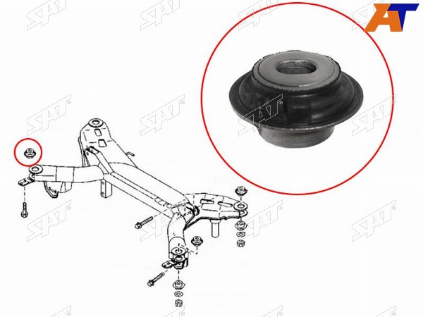 Сайлентблок задней балки MAZDA 6 02-12 LH