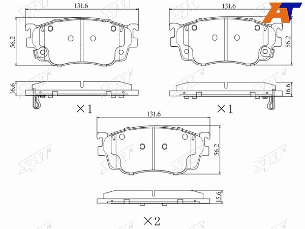 Колодки тормозные перед MAZDA 626 97-02PREMACY 99-05
