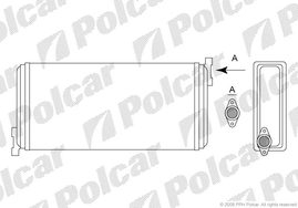 5001N8-1 W201 82-93124 84-90 РАДИАТОР ОТОПИТЕЛЯ 293X153X40