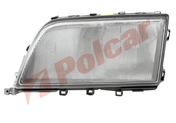 500211-E W202 92-96 СТЕКЛО ФАРЫ БЕЗ РАМКИ ЛЕВОЕ  BOSCH